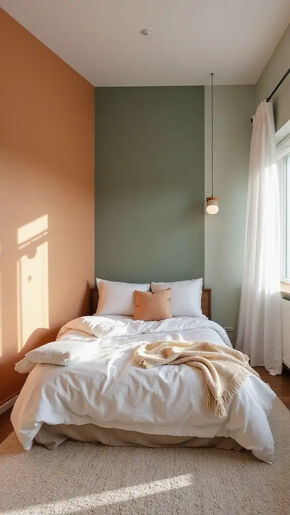 45 Small Bedroom Layout Ideas to Make Any Space Feel Bigger - 14. Smart Use of Color Blocking