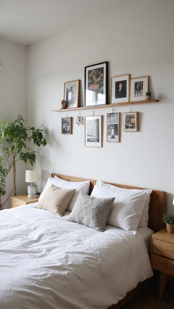 45 Small Bedroom Layout Ideas to Make Any Space Feel Bigger - 16. Creative Art Displays