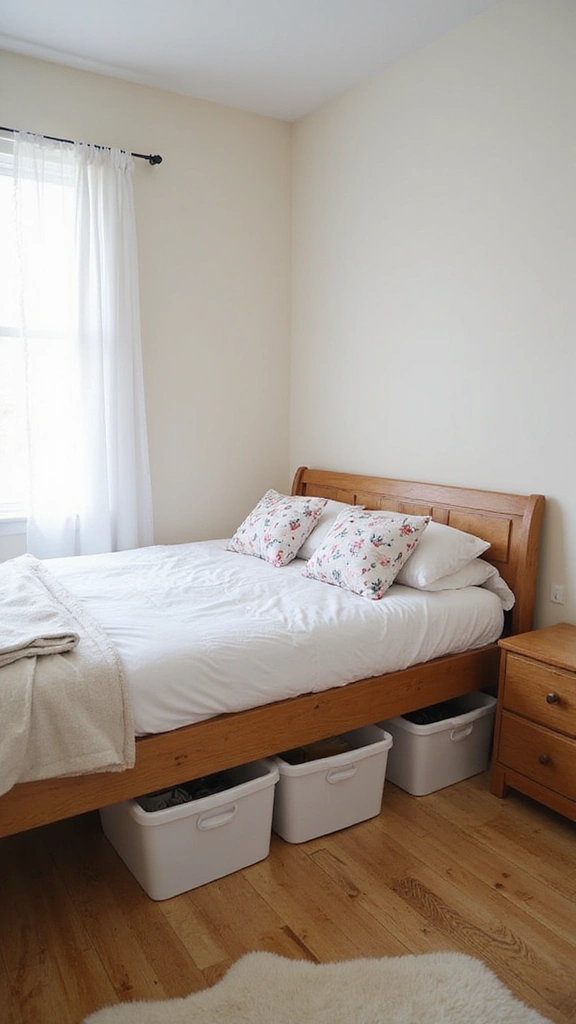 45 Small Bedroom Layout Ideas to Make Any Space Feel Bigger - 2. Under-Bed Storage