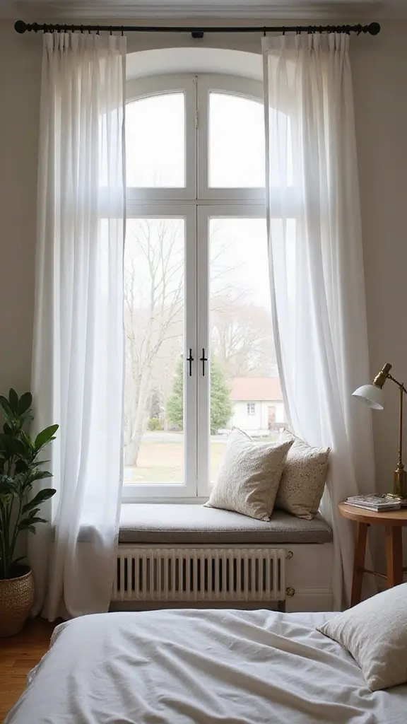 45 Small Bedroom Layout Ideas to Make Any Space Feel Bigger - 32. Maximize Window Space