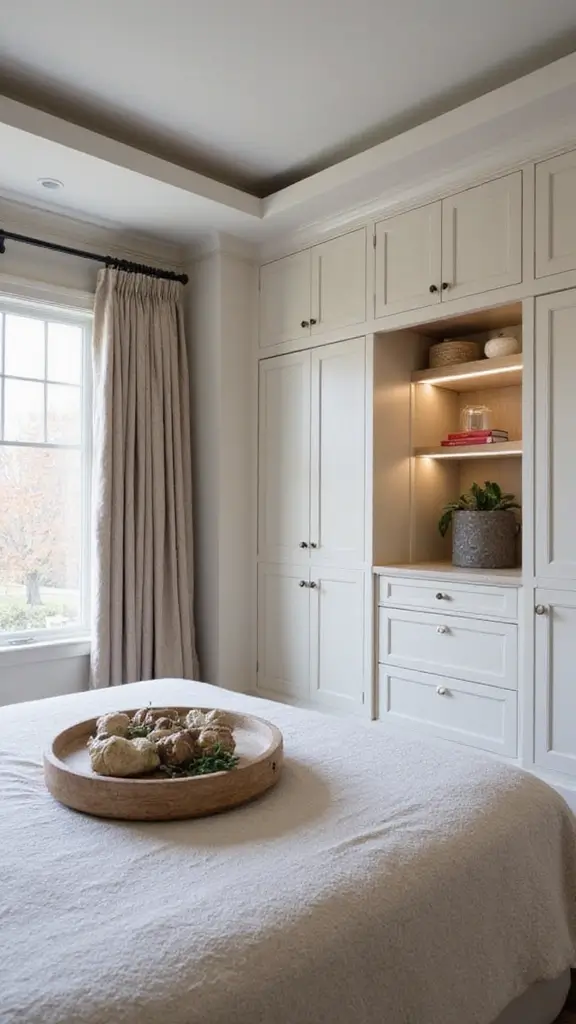 45 Small Bedroom Layout Ideas to Make Any Space Feel Bigger - 44. Use of Custom Built-Ins