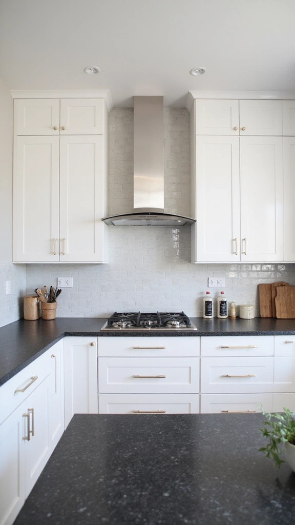 46 Black Granite Countertops Kitchen Designs That Shine Bright - 1. Sleek Modern Minimalism