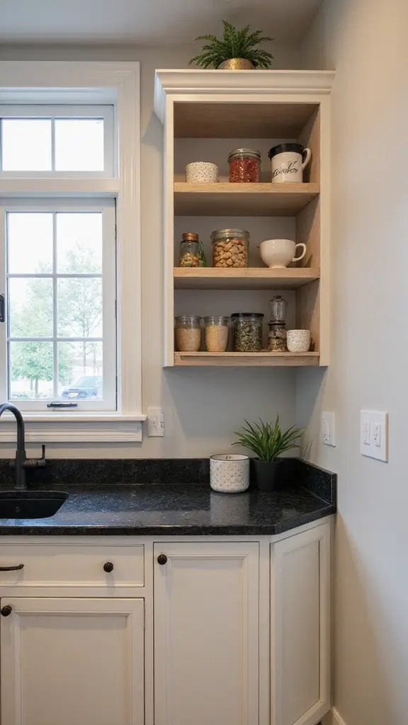 46 Black Granite Countertops Kitchen Designs That Shine Bright - 14. Clever Storage Solutions