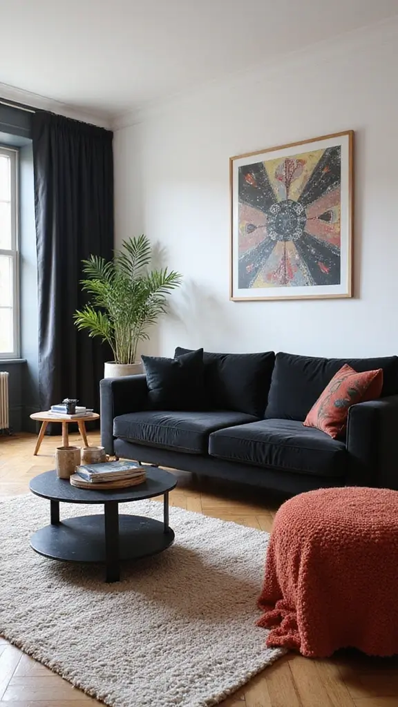 46 Black House Interior Design Looks That Make a Bold Statement - 2. Bold Black Accents