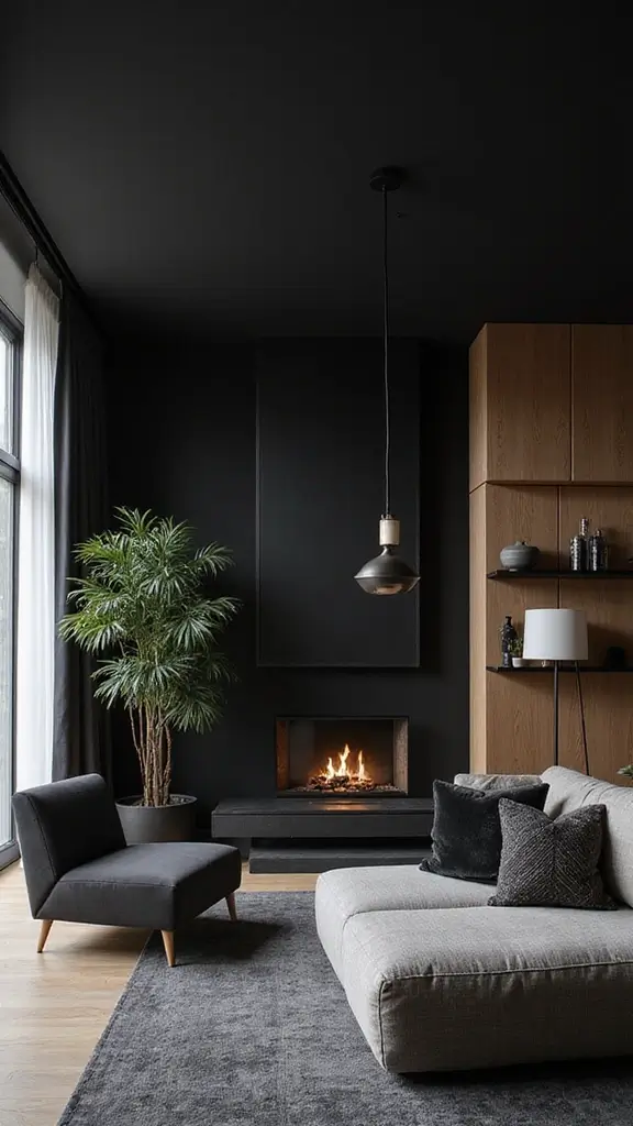 46 Black House Interior Design Looks That Make a Bold Statement - 40. Black in Ceiling Designs