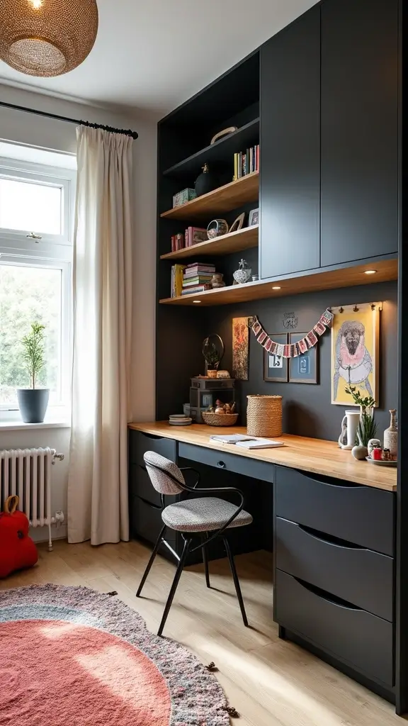 46 Black House Interior Design Looks That Make a Bold Statement - 42. Black in Kids' Spaces