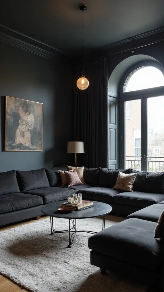 46 Black House Interior Design Looks That Make a Bold Statement - 7. Bold Black Furniture