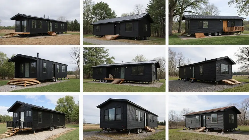 46 Black Mobile Home Exterior Design Ideas That Stand Out