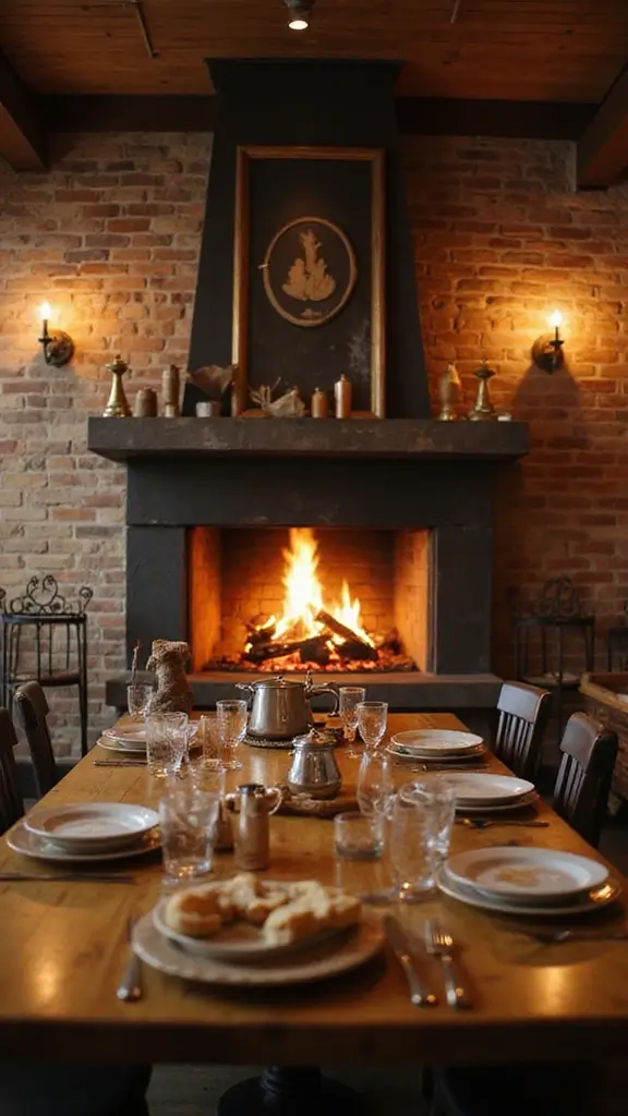 46 Dining Room with Fireplace Ideas That Add Warmth - 45. Interactive Dining