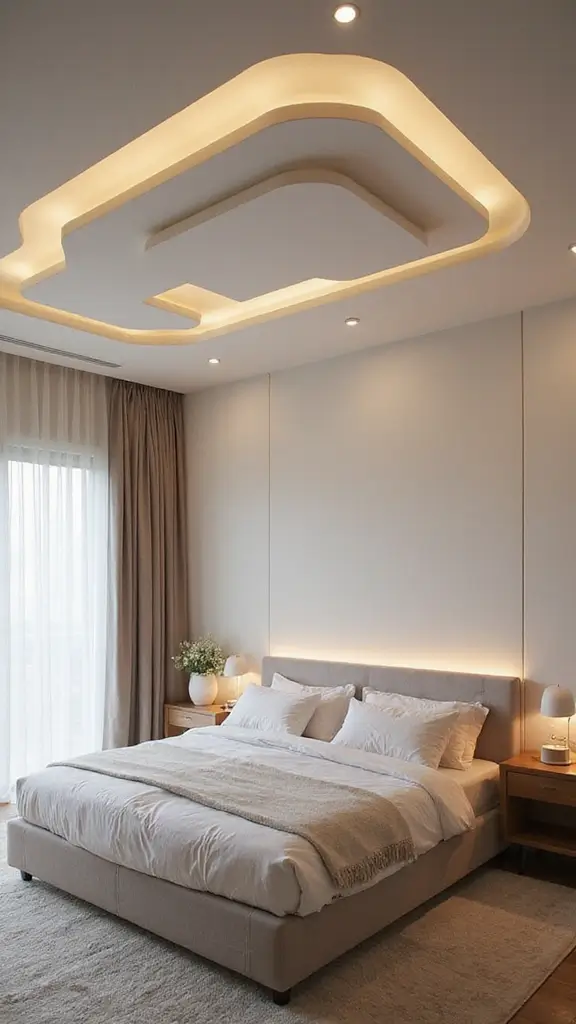 46 False Ceiling for Bedroom Designs That Make a Statement - 10. Suspended Designs