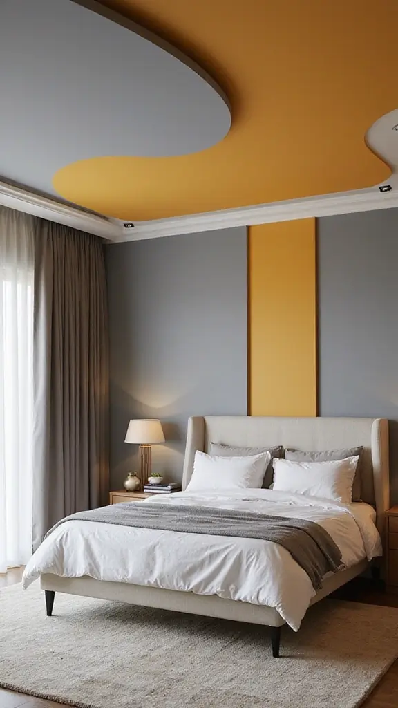 46 False Ceiling for Bedroom Designs That Make a Statement - 33. Color-Blocking