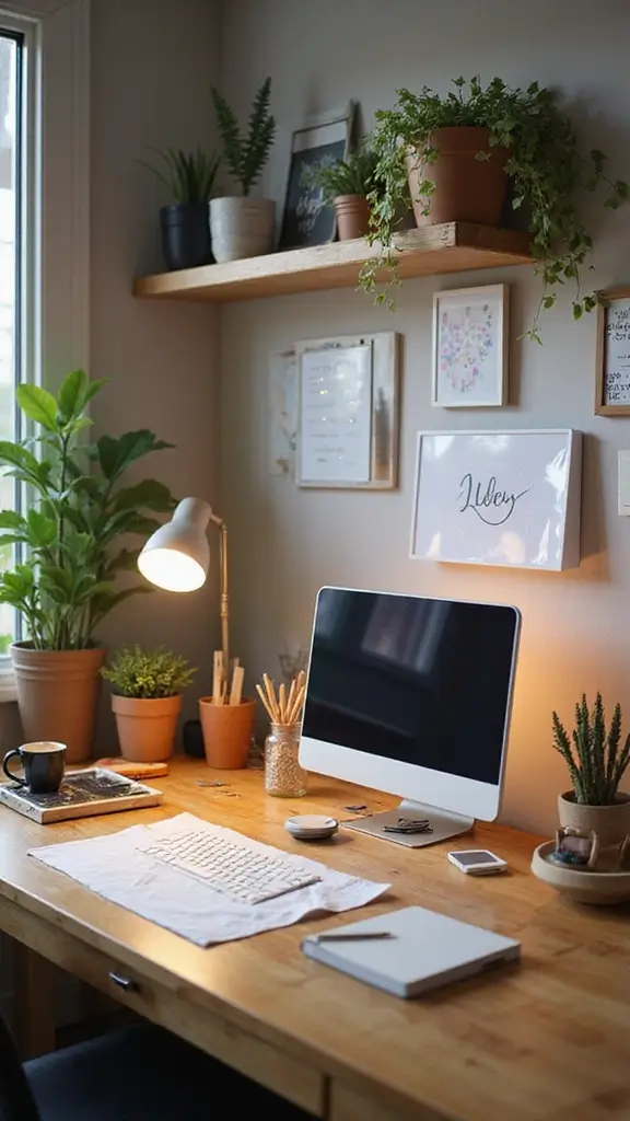 46 Home Office Decor Ideas That Inspire Focus - 16. Personalized Desk Accessories