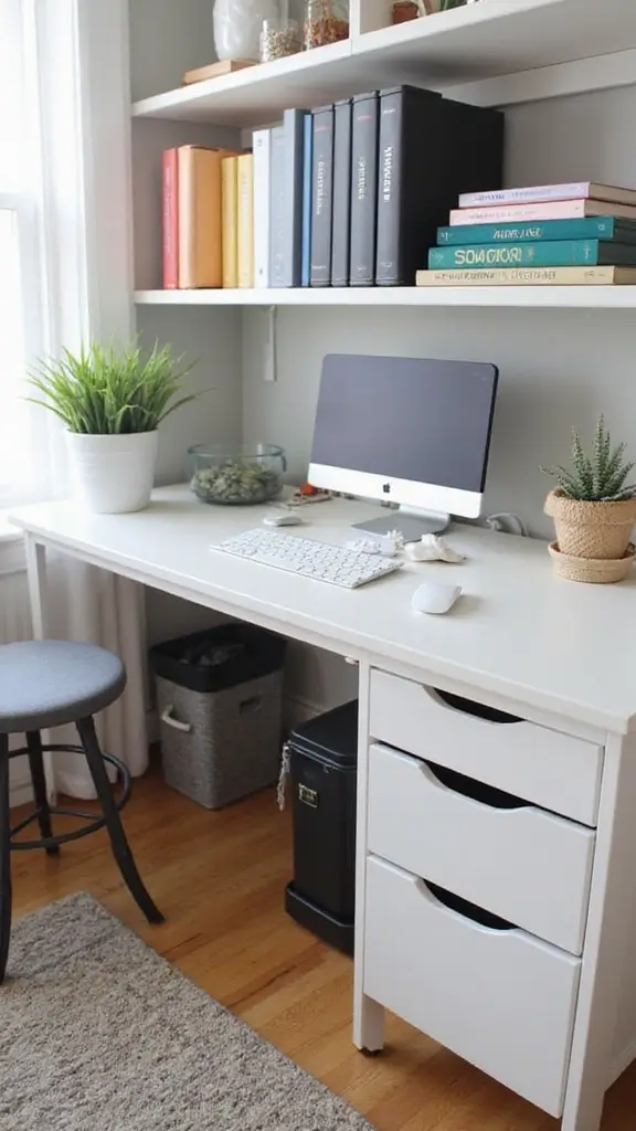 46 Home Office Decor Ideas That Inspire Focus - 19. Smart Storage Solutions