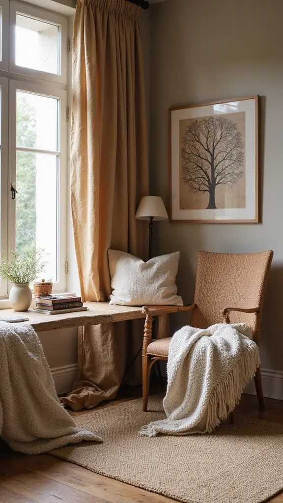 46 Home Office Decor Ideas That Inspire Focus - 20. Textured Fabrics