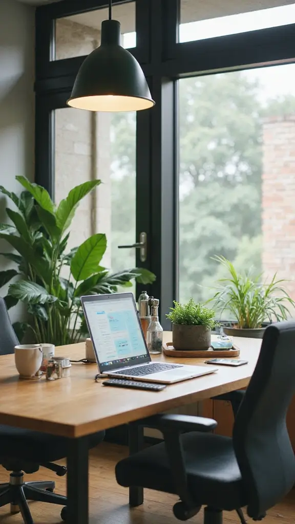 46 Home Office Decor Ideas That Inspire Focus - 35. Green Tech Solutions