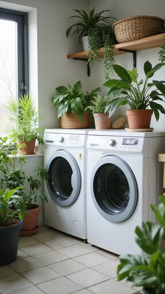 46 Laundry Room Ideas Top Loader Layouts That Maximize Space - 10. Laundry Room Plants