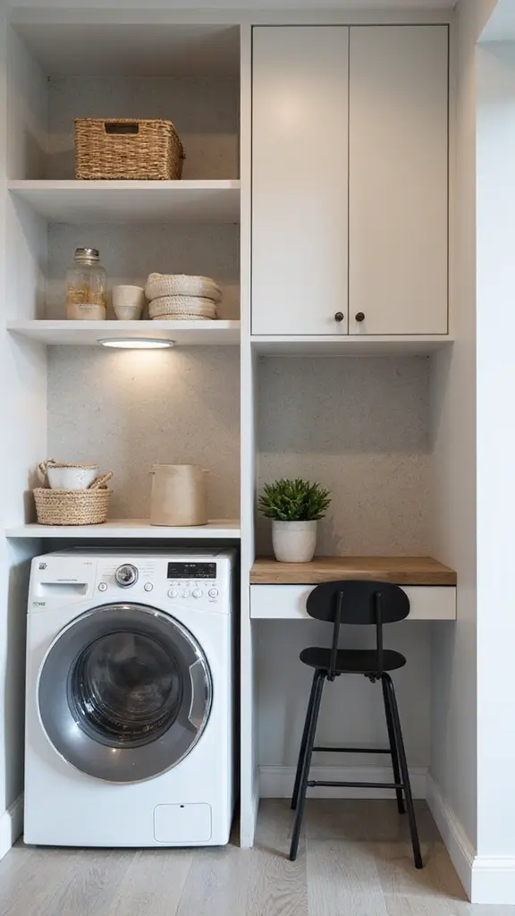 46 Laundry Room Ideas Top Loader Layouts That Maximize Space - 24. Laundry Room Workstation