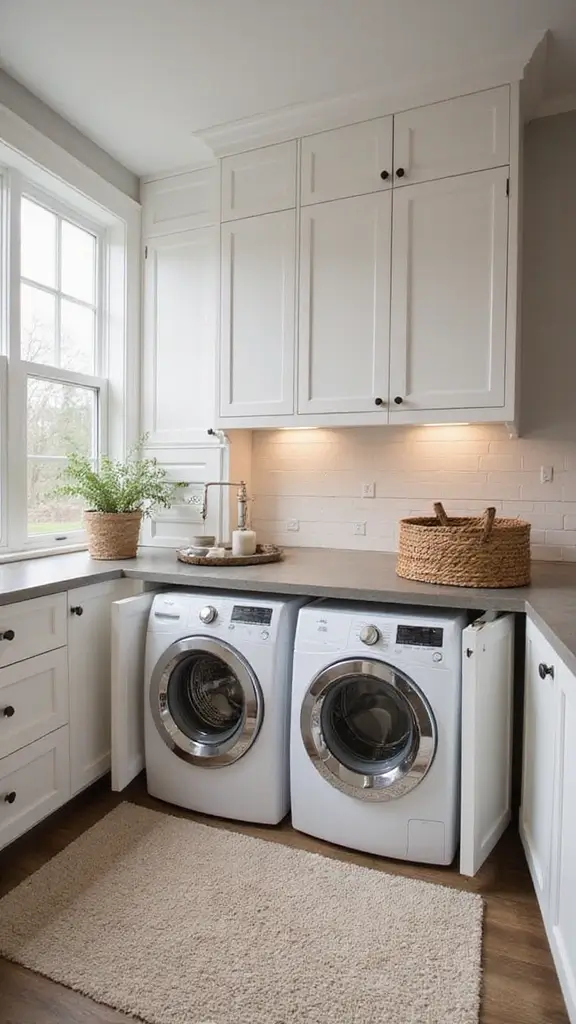 46 Laundry Room Ideas Top Loader Layouts That Maximize Space - 3. Utilize Cabinetry