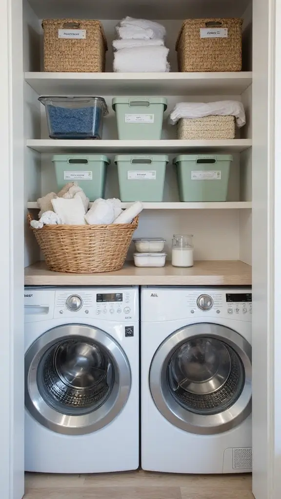 46 Laundry Room Ideas Top Loader Layouts That Maximize Space - 32. Smart Sorting Systems