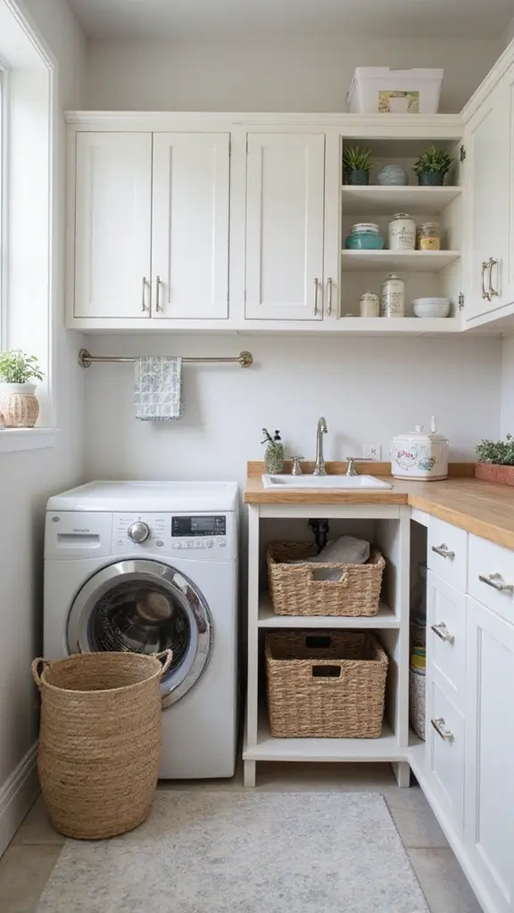 46 Laundry Room Ideas Top Loader Layouts That Maximize Space - 33. Using Space Under the Sink