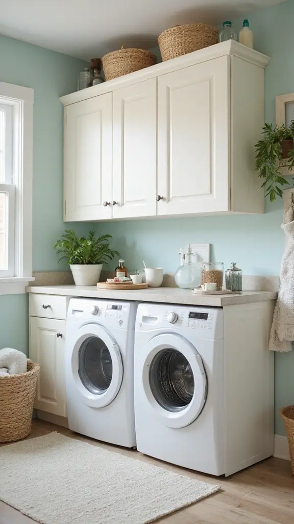 46 Laundry Room Ideas Top Loader Layouts That Maximize Space - 6. Color Coordination