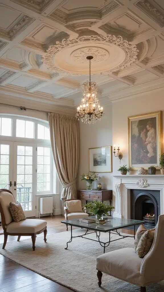 46 Modern Colonial Interior Design Ideas That Inspire Elegance - 28. Statement Ceilings