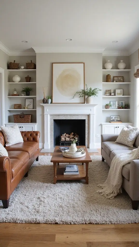46 Modern Colonial Interior Design Ideas That Inspire Elegance - 3. Cozy Living Room with Colonial Accents