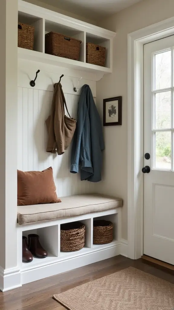 46 Modern Colonial Interior Design Ideas That Inspire Elegance - 37. Well-Designed Mudrooms