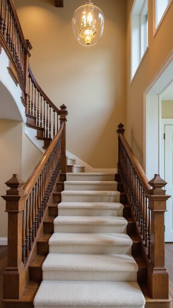 46 Modern Colonial Interior Design Ideas That Inspire Elegance - 40. Focal Point Staircases