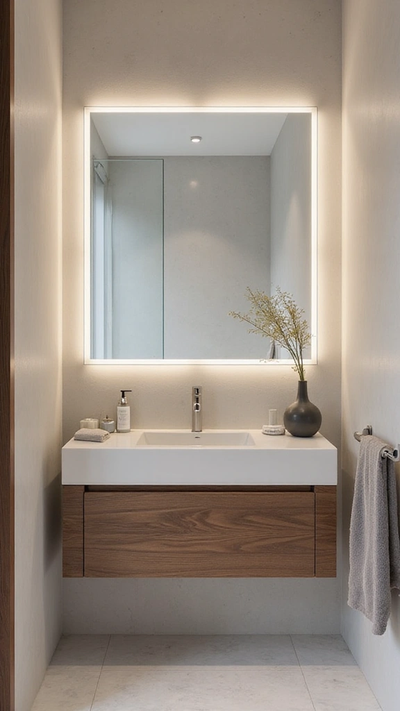 46 Small Bathroom Remodel Ideas That Save Big on Space - 1. Floating Vanities