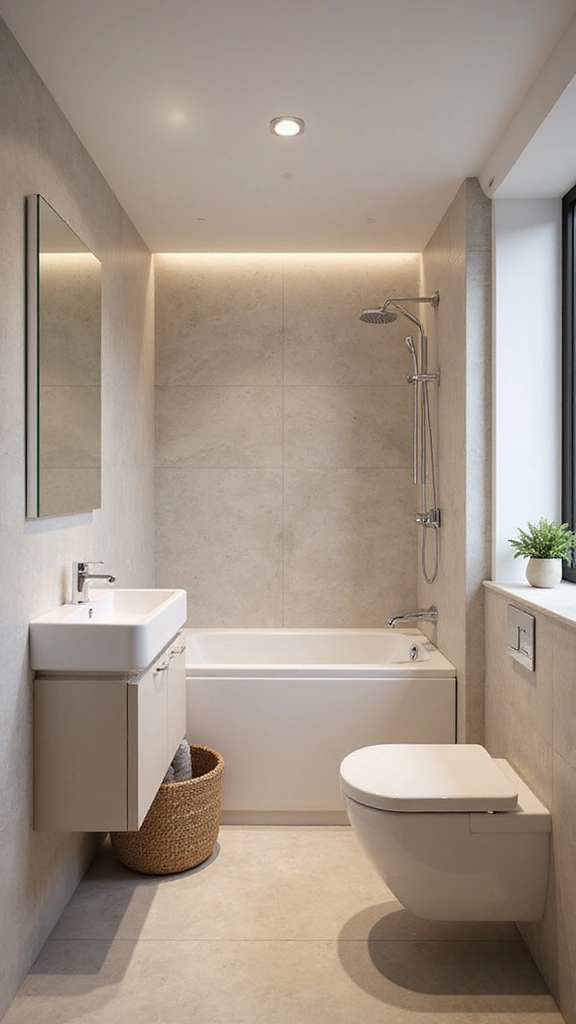 46 Small Bathroom Remodel Ideas That Save Big on Space - 18. Recessed Lighting