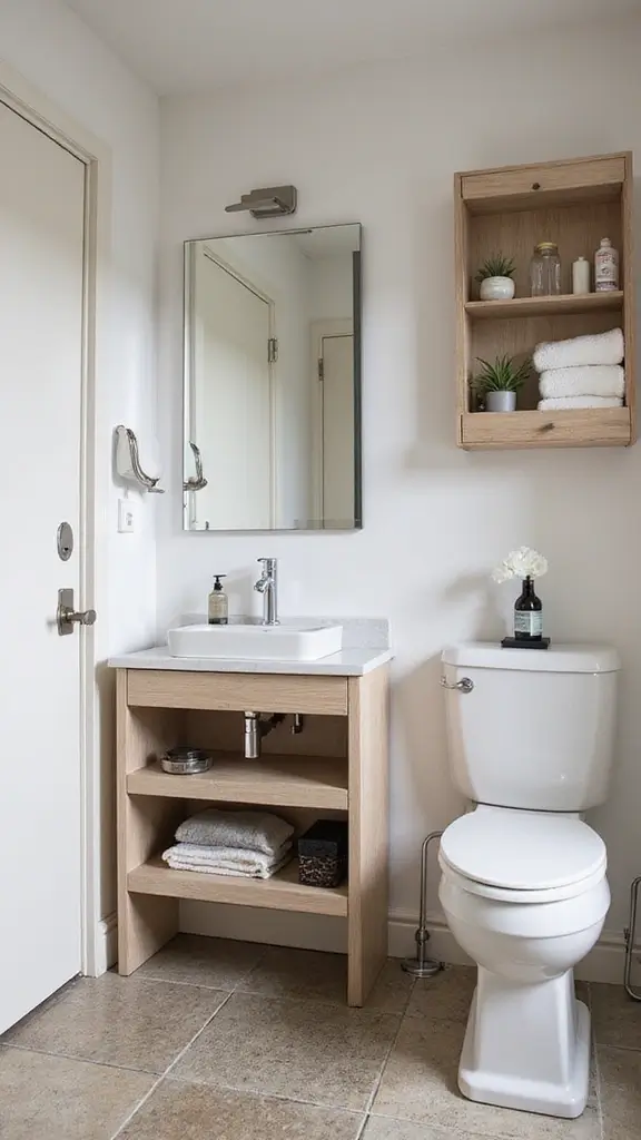 46 Small Bathroom Remodel Ideas That Save Big on Space - 4. Multi-Functional Furniture