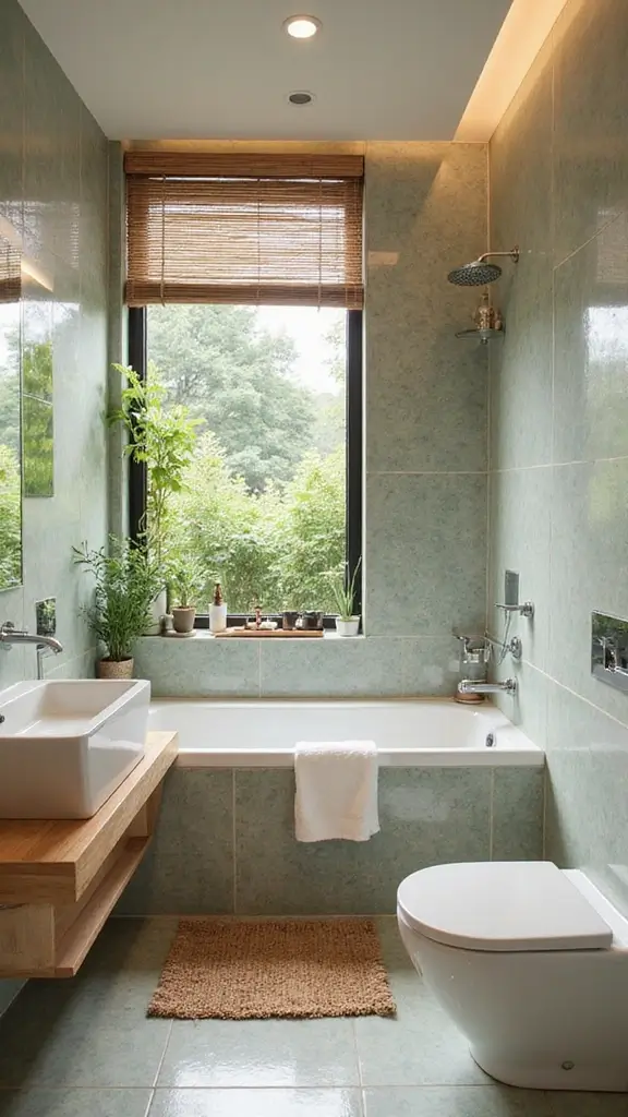 46 Small Bathroom Remodel Ideas That Save Big on Space - 6. Eco-Friendly Materials