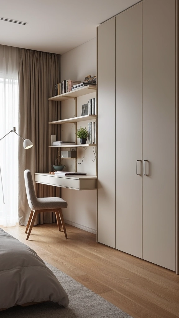 46 Small Bedroom Layout Ideas 10x10 That Save Space Beautifully - 17. Foldable Furniture