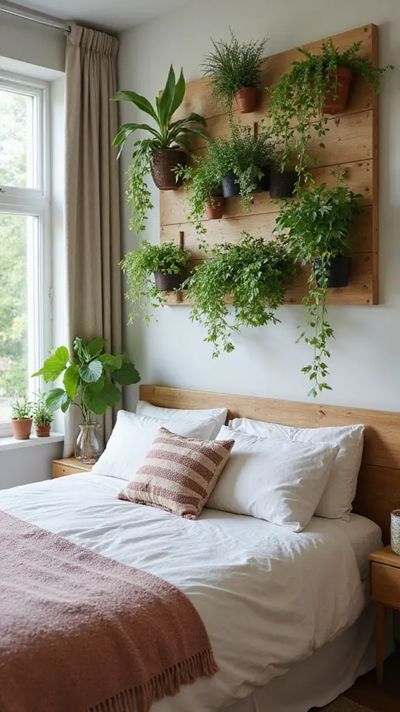46 Small Bedroom Layout Ideas 10x10 That Save Space Beautifully - 19. Creating a Vertical Garden