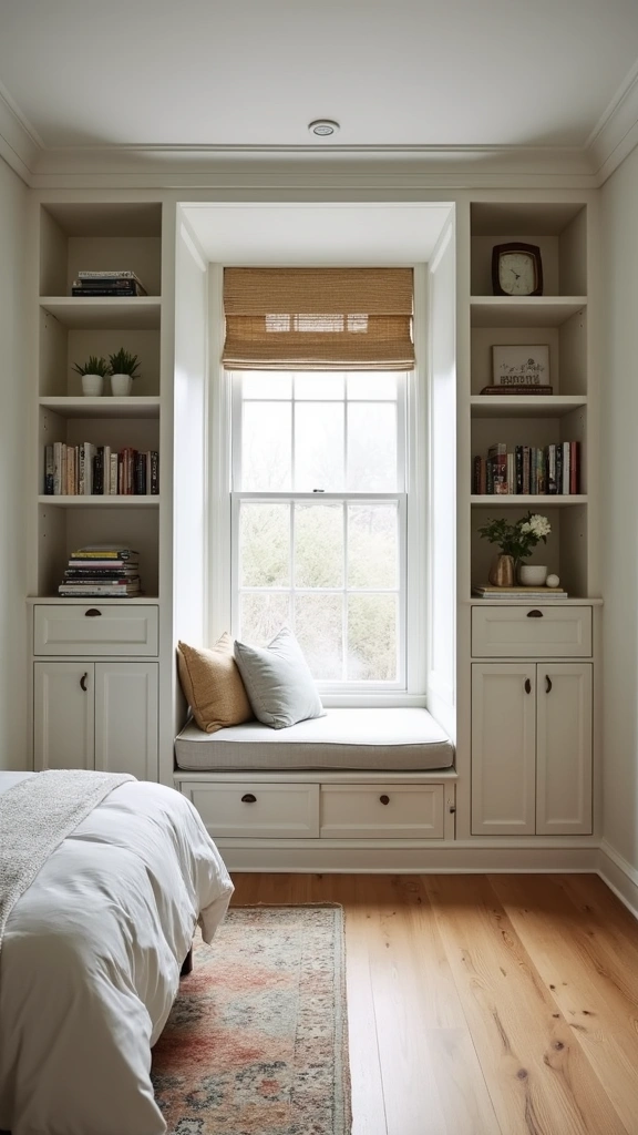 46 Small Bedroom Layout Ideas 10x10 That Save Space Beautifully - 26. Built-In Furniture