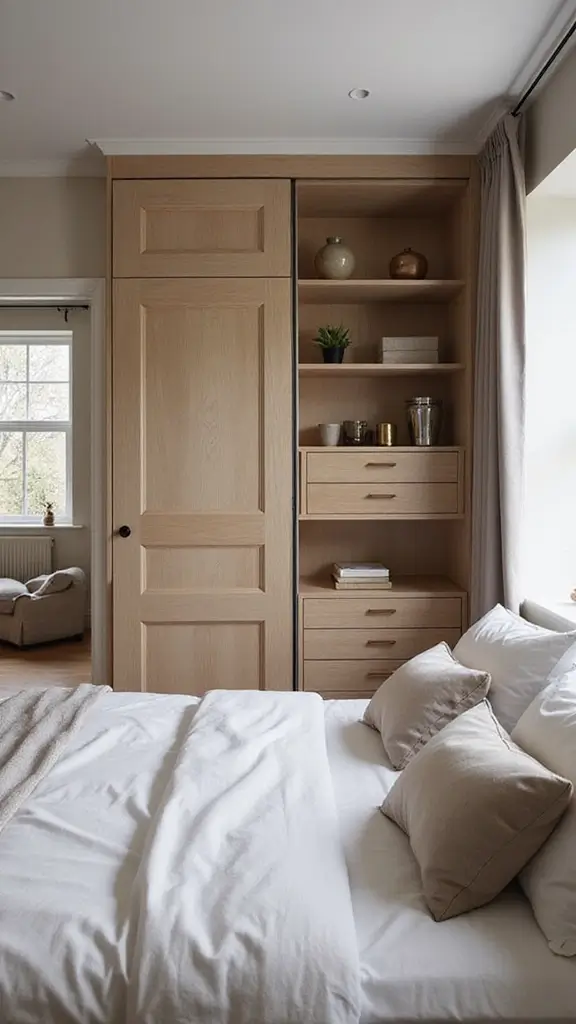 46 Small Bedroom Layout Ideas 10x10 That Save Space Beautifully - 33. Space-Saving Wardrobes