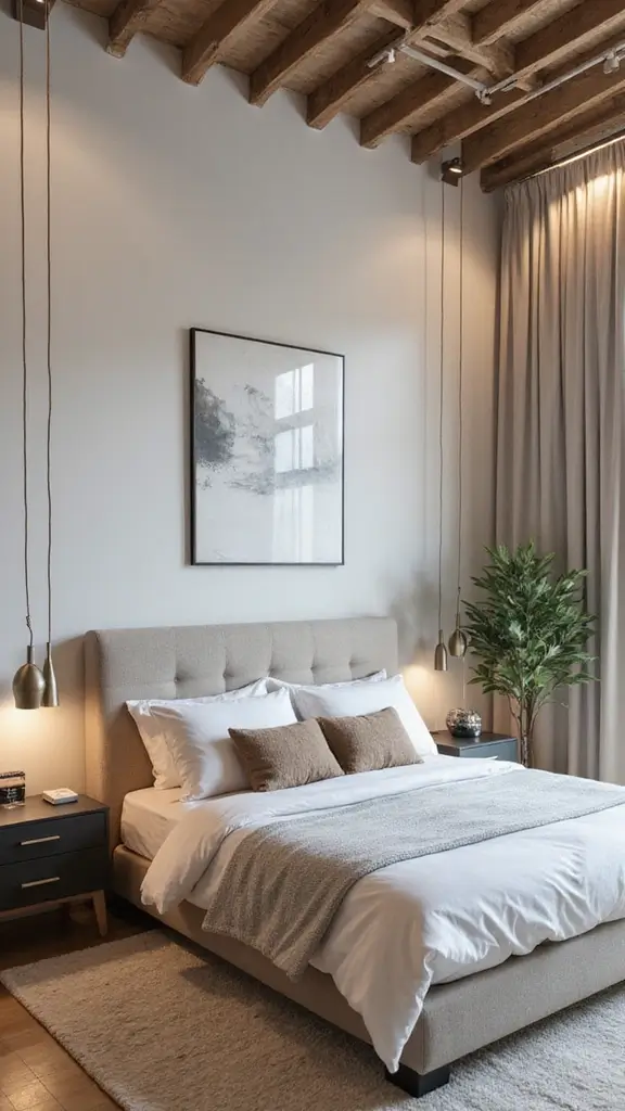 47 Bedroom False Ceiling Design Modern Simple Styles That Elevate - 11. Sleek Metal Accents