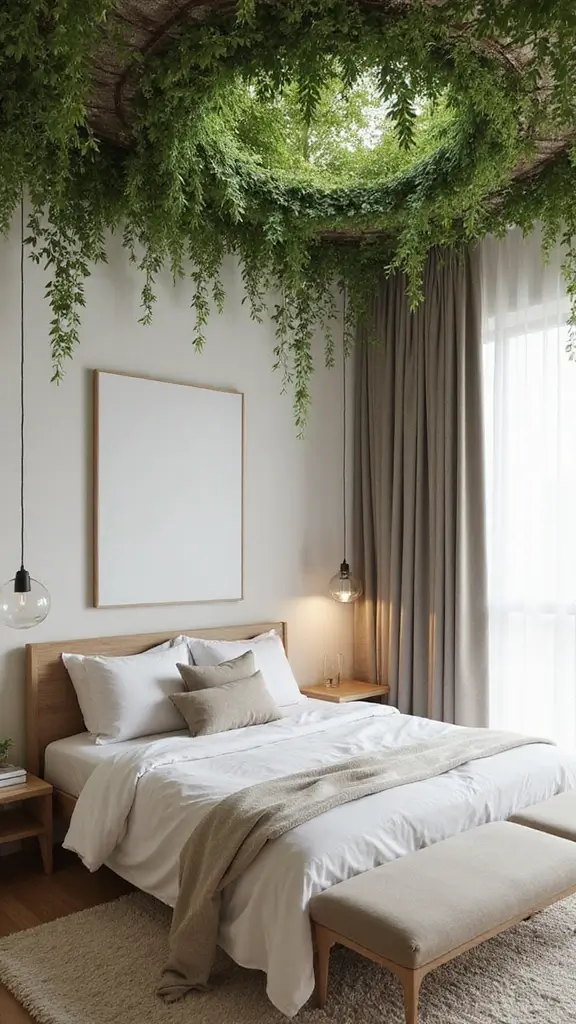 47 Bedroom False Ceiling Design Modern Simple Styles That Elevate - 15. Nature-Inspired Designs