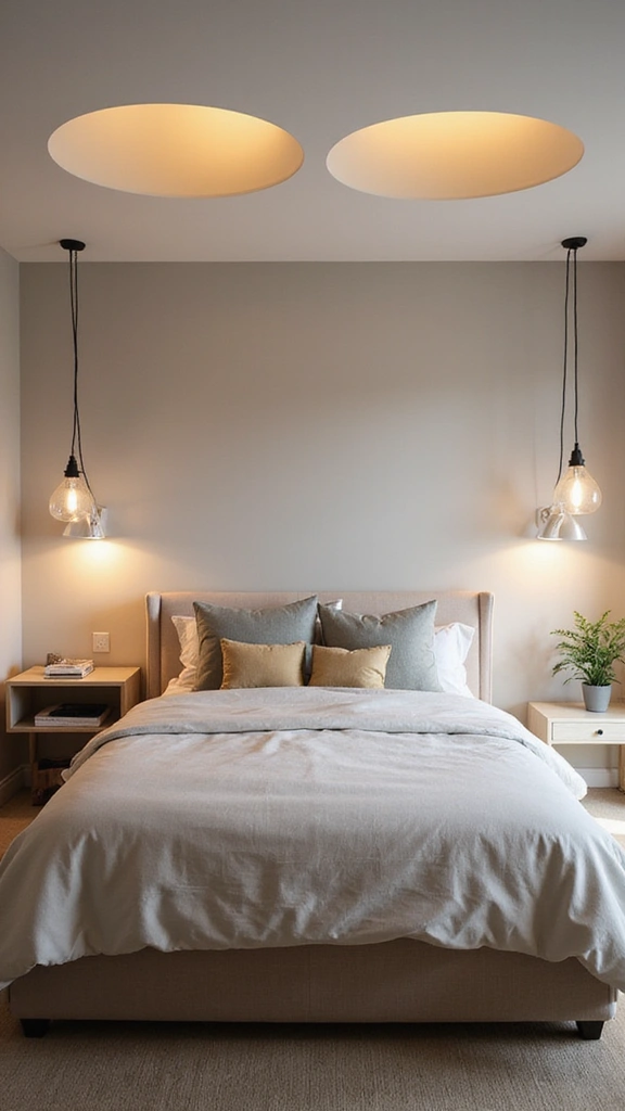 47 Bedroom False Ceiling Design Modern Simple Styles That Elevate - 18. Innovative Lighting Fixtures