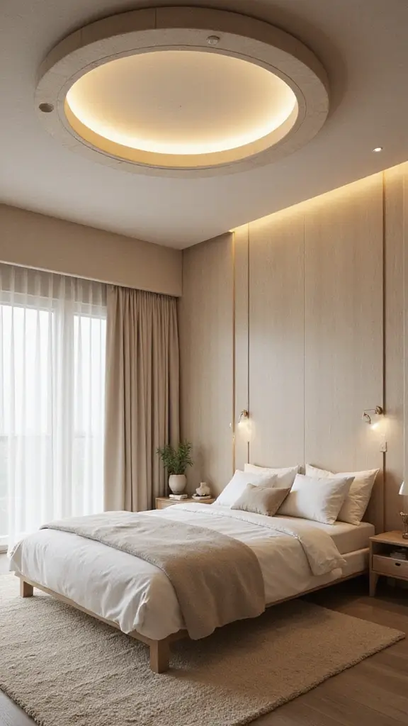47 Bedroom False Ceiling Design Modern Simple Styles That Elevate - 29. Zen-Inspired Ceiling Designs
