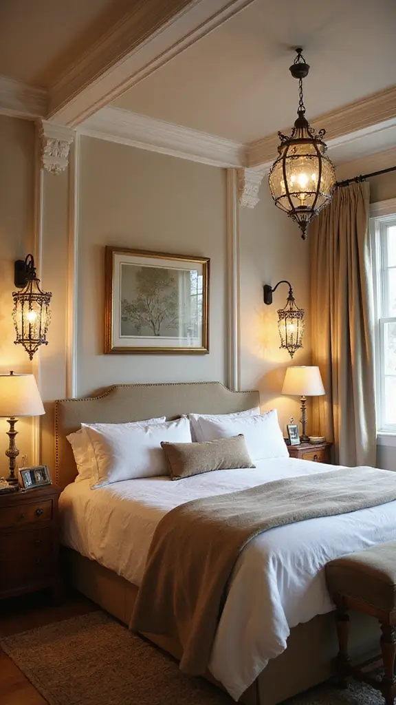 47 Bedroom False Ceiling Design Modern Simple Styles That Elevate - 31. Charming Lanterns