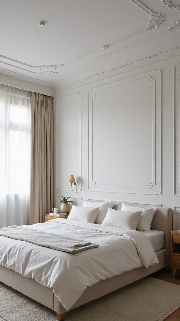 47 Bedroom False Ceiling Design Modern Simple Styles That Elevate - 37. Simple Paneling