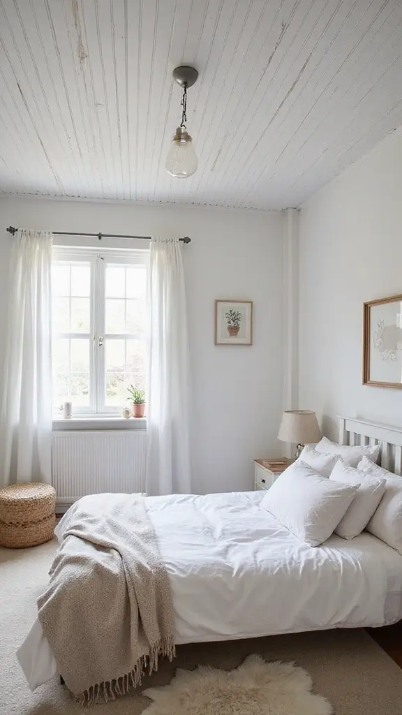 47 Bedroom False Ceiling Design Modern Simple Styles That Elevate - 41. Simple Beadboard Ceilings