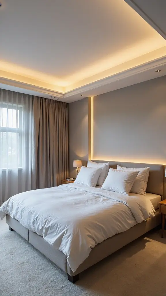 47 Bedroom False Ceiling Design Modern Simple Styles That Elevate - 43. Decorative Lighting Cornices