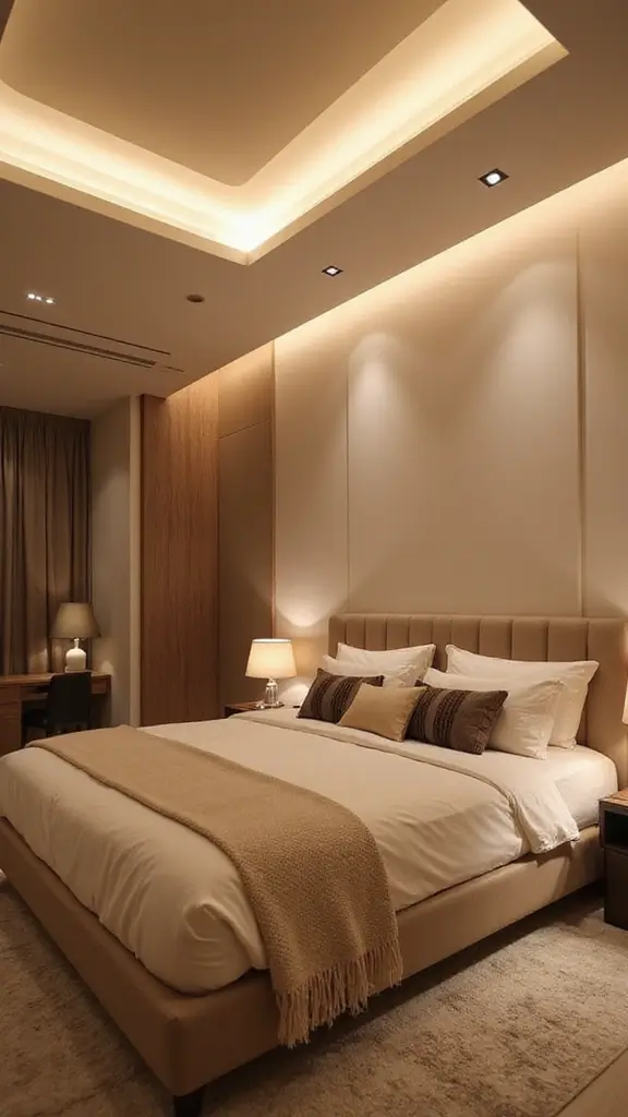 47 Bedroom False Ceiling Design Modern Simple Styles That Elevate - 46. Layered Lighting Designs
