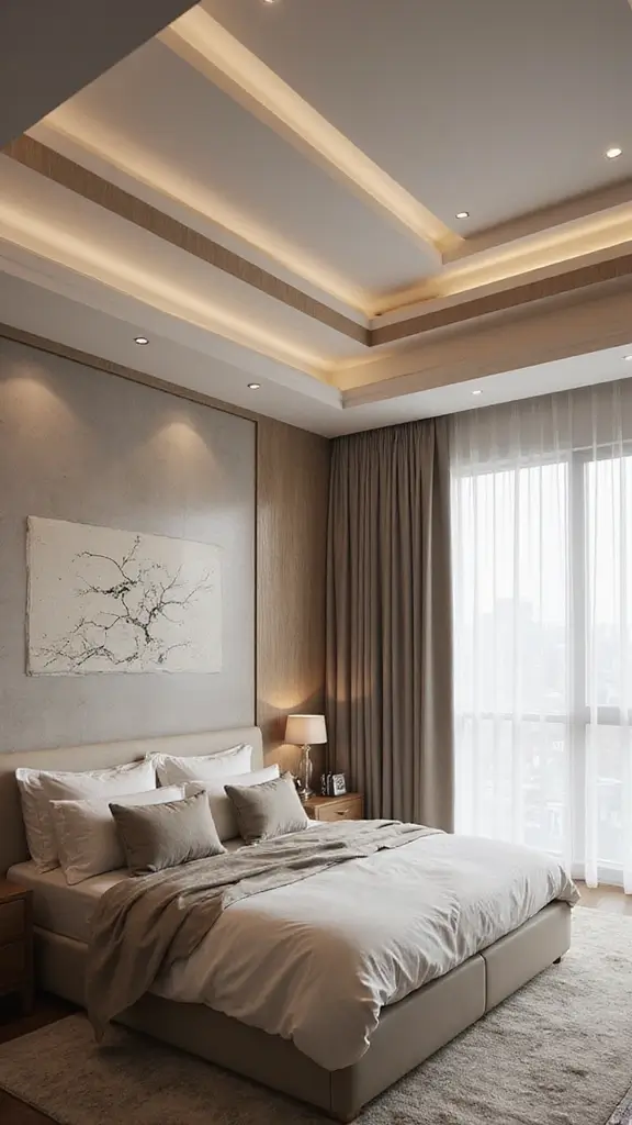 47 Bedroom False Ceiling Design Modern Simple Styles That Elevate - 7. Layered Ceiling Design