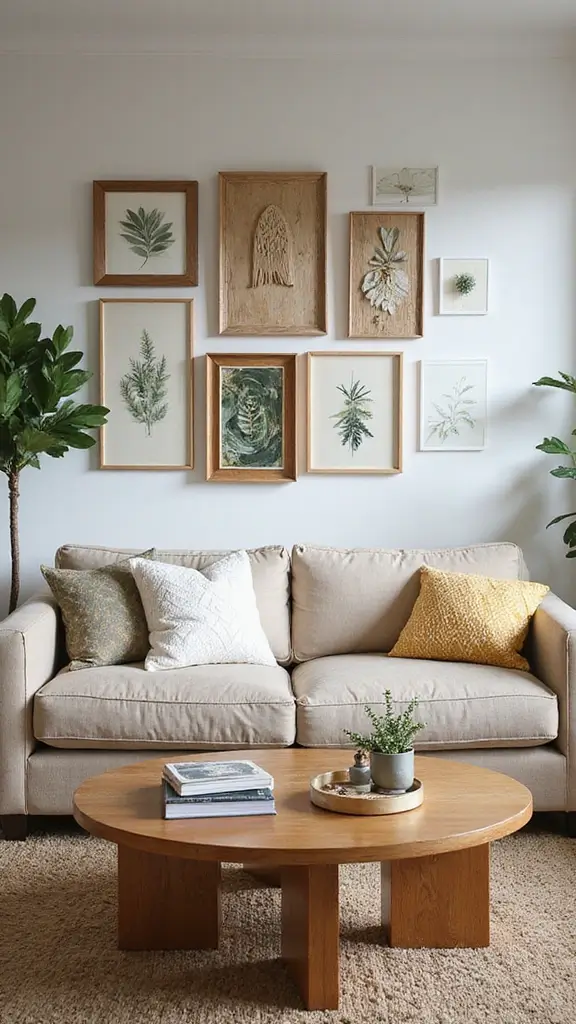 47 Cozy & Stylish Sustainable Home Decor Ideas for Your Living Room - 26. Sustainable Artwork