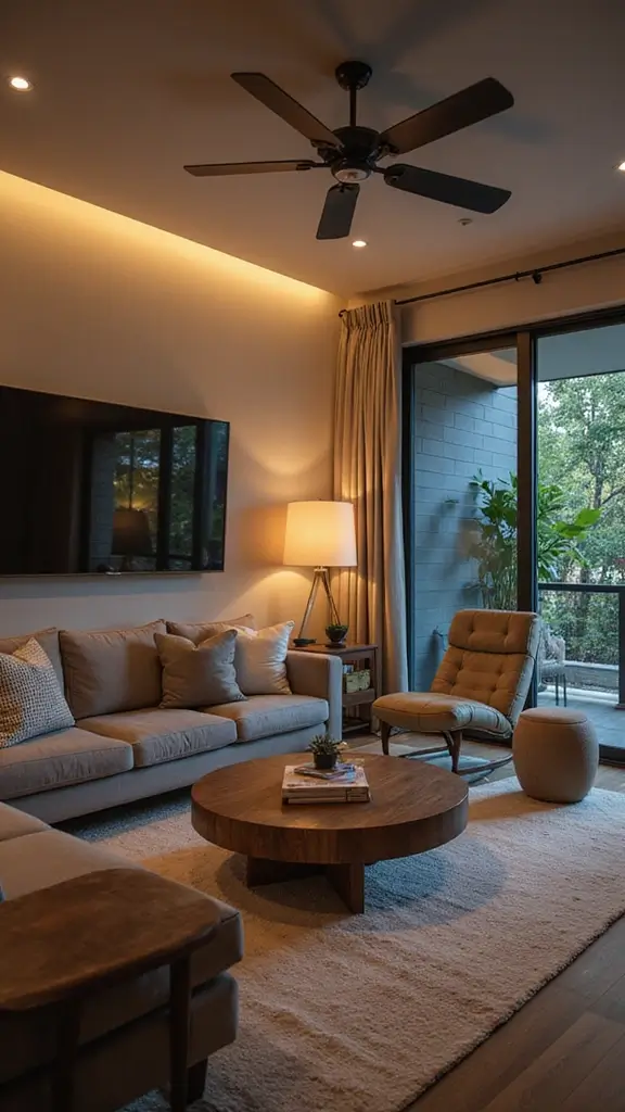47 Cozy & Stylish Sustainable Home Decor Ideas for Your Living Room - 40. Smart Tech Solutions