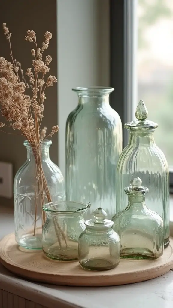 47 Decorating Ideas for the Home You’ll Want to Try Now - 23. Recycled Glass Decor